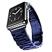 VIPPLUS Compatible for Apple Watch Band 38mm/40mm Stainless Steel Strap Bracelets Wristband with Durable Folding Metal Clasp for Apple Watch Series 4/3/2/1 Blue