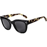 ZENOTTIC Trendy Polarized Sunglasses for Women: Round Sun Glasses for Ladies - Retro Classic Shades UV400 Protection