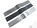 24mm Watch Bracelet Watchband Strap Stainless Steel Silver Black Titanium Brushed 5 Row Super Engineer II Individual Brick Removed Link Free Spring Bar Secure Clasp Buckle JRRS7777 (Titanium)