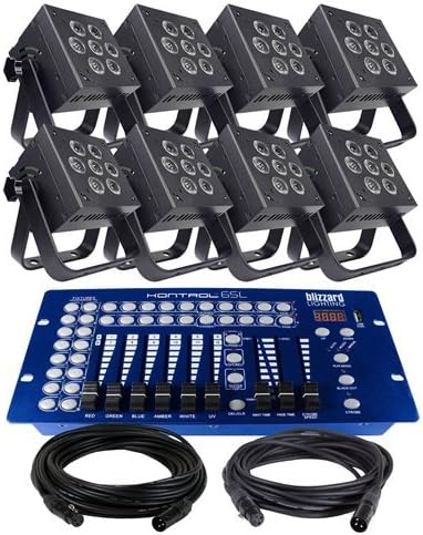 Billzard Lighting HotBox 5 RGBAW LED Wash 8-Pack Lighting System