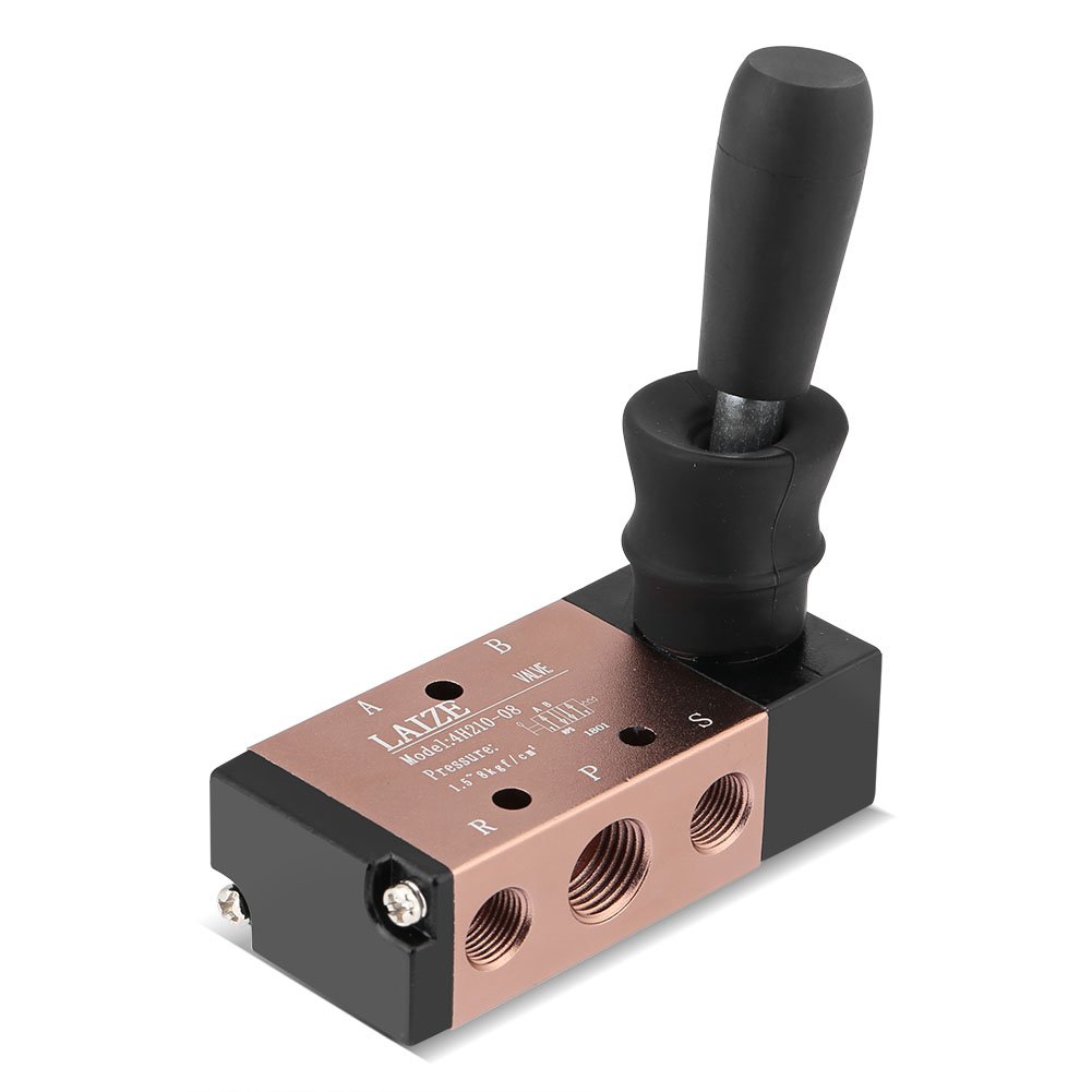 Aluminum Hand Push Pull Valve Manual Pneumatic Air Control Valve 5 Port