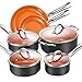 Cookware Set, Aicook Non Stick Cookware Set 10pcs, Induction Cookware, Copper Pan, Dishwasher and Oven Safe Cookware Set
