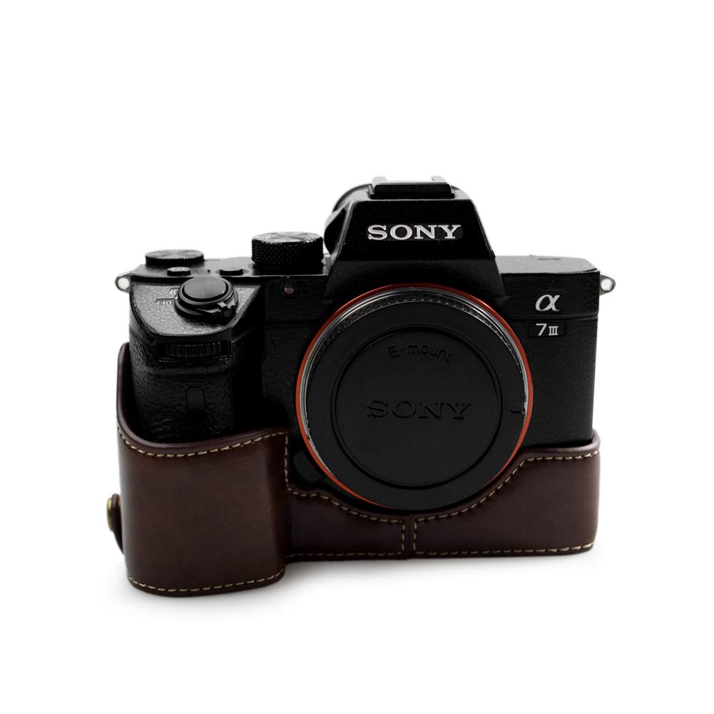 kinokoo Camera Case Compatible for Sony A9 Alpha 7R3 a7r3 with a Wrist Strap(Coffee)