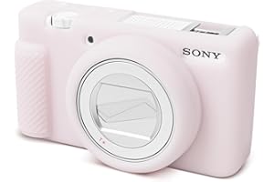 Rieibi ZV-1F Case, Soft Silicone Protective Case for Sony ZV1F/ZV-1M2/ZV-1 Mark II (NOT for ZV1) Vlog Camera, Lightweight ZV1F Case - Pink White