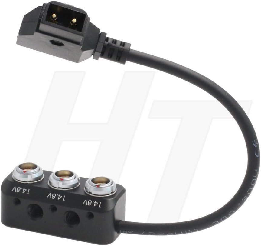 HangTon D-tap Male to 3 x Fischer RS 3 Pin Female Power Splitter Cable Box 12V 10A - Image 5