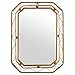 Amazon Brand – Rivet Modern Metal Lattice-Work Octagonal Hanging Wall Mirror 22.25 Inch Height, Gold Finish