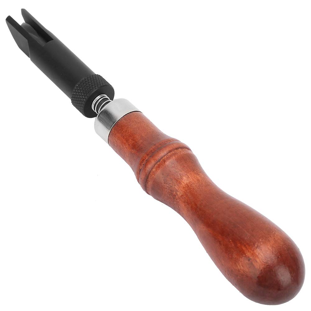 Leather Grooving Tool Adjustable V-Type Push Groover Leatherworking Groover Sewing Leather Craft Gouge Device