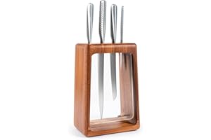 Global Jouzu Japanese 5 Piece Knife Block Set – G2 & GS3 Chef Knife 8" & 5", GS5 Vegetable Knife, GSF15 Peeling Knife – Razor