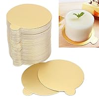 3.25" Gold Disposable Cake Boards Cardboard Cake Circles Base For Mousse Cupcake Dessert Displays Tray,100-Count