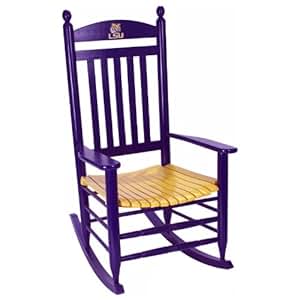 Amazon.com: LSU Tigers Painted Wood Rocking Chair in ...