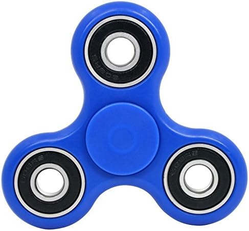 Tri-Spinner Fidget Toy Ceramic Bearing EDC Focus Toy for Killing Time (Blue)