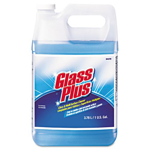 Glass Plus Glass Cleaner, Floral Scent, Liquid, 1 gal. Bottle (DRA94379)