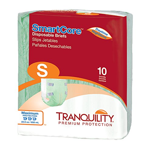 Tranquility SmartCoreTM Adult Disposable Color-Coded Briefs (Small - 100 Count)