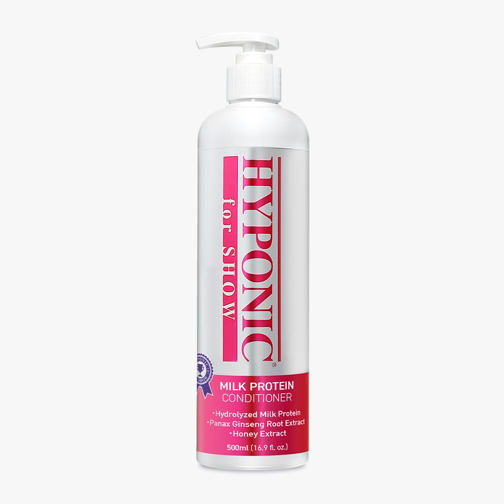 HYPONIC for Show Premium Milk Protein Conditioner - Professional Show Line for High Performance, Advanced Formula - Optimized Cleansing + Performance for the Perfect Show 16.9oz (500ml)