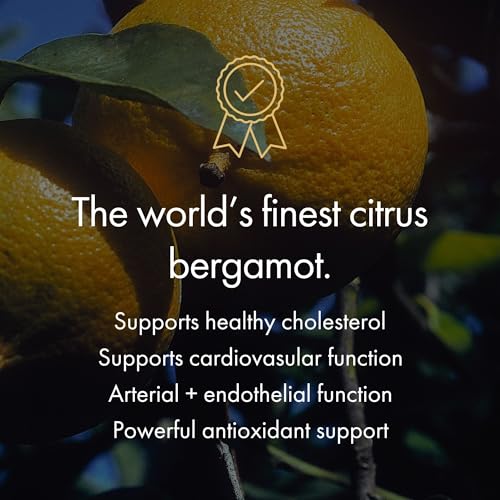 NAOMI Italian Citrus Bergamot 500mg with Resveratrol - Supports Healthy Cholesterol & Triglyceride Levels Already in Normal Range - Patented BergAmore® Extract, 7 Key Polyphenols, 30-Day Supply