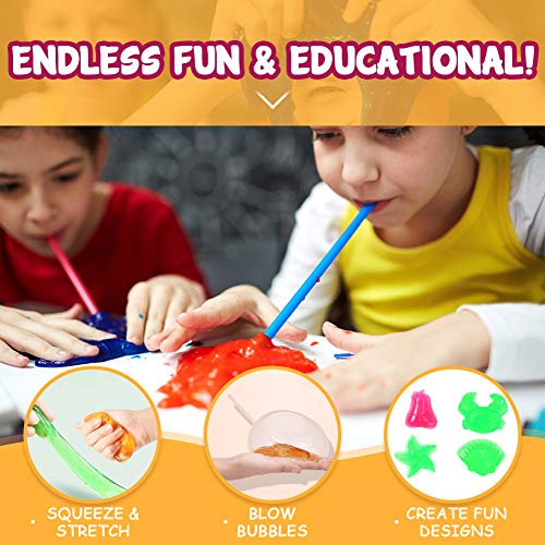 LovesTown Emoji Slime Squeeze Toy,6 Pcs Emoji Vomit Eggs Yolk Stress Ball Squishy Stress Relief Party Favor Novelty Gag Toys for Practical Jokes