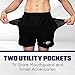 Pro Impact Rugby Shorts Training Professional Shorts with deep Pockets for Men & Women Black