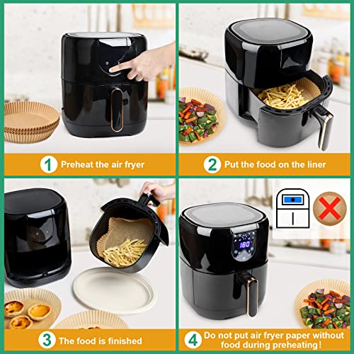 Airfryer Liners for Ninja Air Fryer 8 Inch,48 Qt Air Fryer Paper