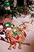 Clever Creations Plush Reindeer Christmas Stocking Hanging Pom-Pom Legs | Red and Green Felted Material with Knitted Cuff | Festive Holiday Décor | Traditional Winter Theme | Measures 16” Tall