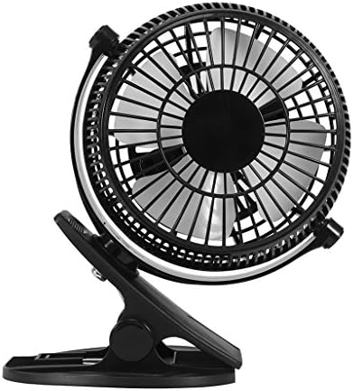 USB Clip Fan, Mini Clip On Desk Fan 2 Speeds Small Electric Silent Personal Cooling Fan for Car Office Dorm Room, Black