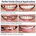 5Pc Cosmetic Upper Teeth, Iuhan Temporary Smile Comfort Fit Cosmetic Teeth Denture Teeth Top Cosmetic Veneer (White)