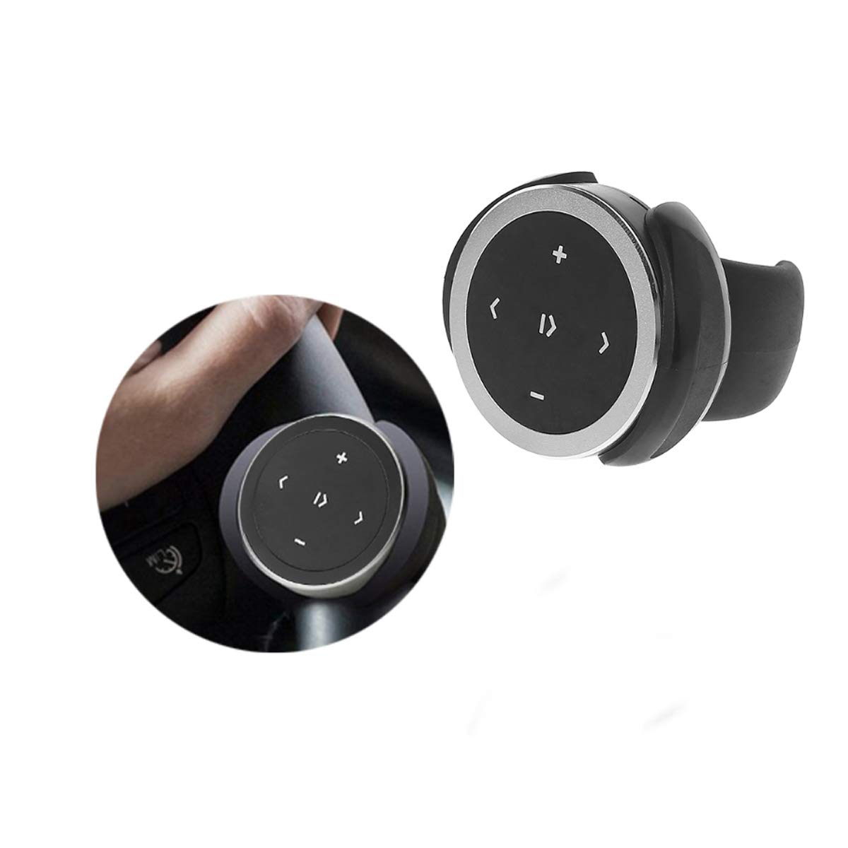 Steering wheel remote control,Wireless Bluetooth 3.0 Media Button Music Play Remote Control for IOS/Android