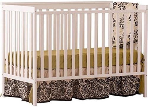 Stork Craft Sheffield Fixed Side 4 in 1 Convertible Baby Crib (White)