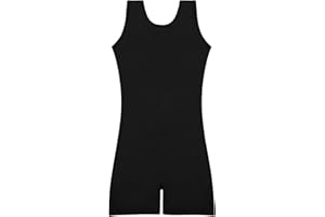 speerise High Stretch Gymnastics Leotards for Girls with Hair Scrunchie, Unitard Kids Short Tank Biketard Dance Costumes