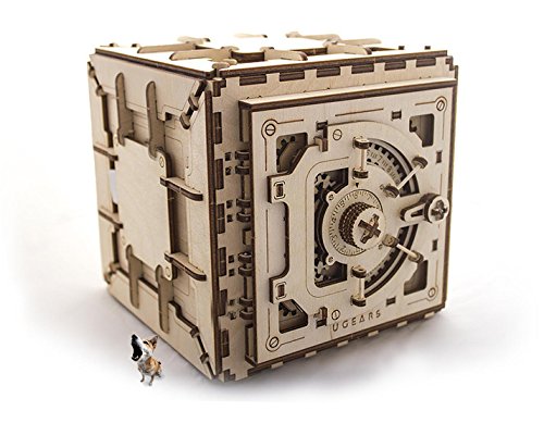 Safe by Ugears Is Mechanical 3D Puzzle Wooden Brainteaser for Kids, Teens and Adults