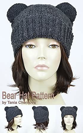 Bear Hat Pattern Knit Animal Hat Bonnet 