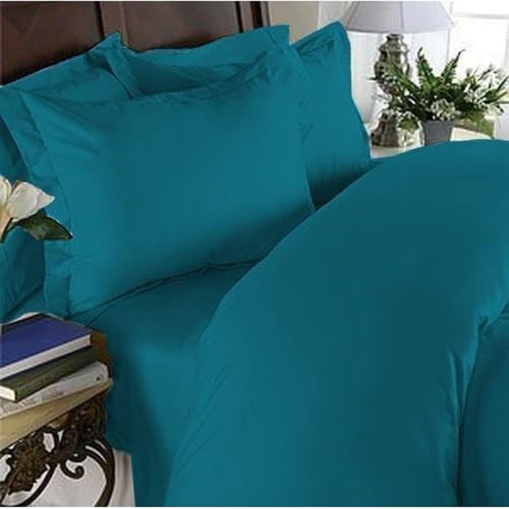 Elegant Comfort Ultra Soft 3-Piece Duvet Cover Set - 1500 Premium Hotel Quality Microfiber, Wrinkle and Fade Resistant 3PC Duvet Cover Set, Full/Queen, Turquoise