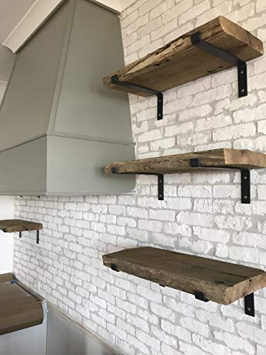 2 Pack - 5.5"L x 4"H Lip Shelf Bracket, Iron Shelf Brackets, Metal Shelf Bracket, Industrial Shelf Bracket, Modern Shelf Bracket, Shelving