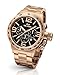 Tw Steel Cb173 Mens Stainless Steel Case and Canteen Bracelet Rose Gold Band Black Dial Watch