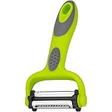 JIANYI 3 in 1 Swift Julienne Vegetable Peeler, Carrot and Potato Peeler with Rotating Serrated Straight and Julienne Stainles