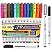 June Gold 32 Assorted Colored Dry Erase Whiteboard Markers, Fine/Bullet Tip, 2 sets of 13 Unique Colors With 8 Black Markers, Low Odor, Slim Barrel & Vivid Lines
