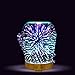3D Essential Oil Diffuser,100ml Aromatherapy Ultrasonic Cool Mist Humidifier with 3D Design Glass Star Effect Pattern Essential Oil and Wax tarts Combo Function Aroma Decorative Lamp for Office