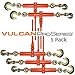 Vulcan Classic Ratchet Style Load Binder with Grab and Slip Hooks - 6,600 lbs. Safe Working Load (for 3/8'' Grade 70 Chain - Pack of 5)