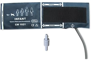 iKenta Single Tube Neonatal/Infant/Child/Adult/Large/Thigh Blood Pressure Bracelet for Patient Monitor (Infant)