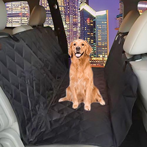 Dog Seat Cover Plus Pet Seat Belt for Cars, Vans, Suvs &amp; Trucks Premium Auto Car Seat Protector Keeps Upholstery Free of Mud Dirt 58" By 64" Extra Large Adjustable 19.7"-31.4" Seat Belt X-large Black