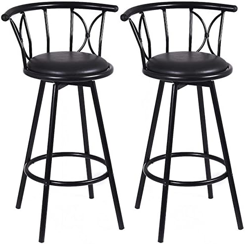Bar Stools Chairs 1 Order 2 Bar Stools Kitchen Counter Modern Compatible Attractive Design Swivel 360 Degree Rotatable Counter Height 250LBS Weight Capacity Beautifully Constructed Swivel Stool
