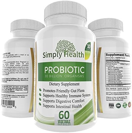 Probiotic 30 Billion CFU from 10 Different Strains – Shelf Stable, Formulated for Gut and Digestive Health, 60 Capsules Vegetarian, Sugar Free and Gluten Free!