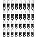 eBoot 32 Pieces Zipper Tag Zip Fixer Zipper Replacement Tag for Clothes or Bags (Black)