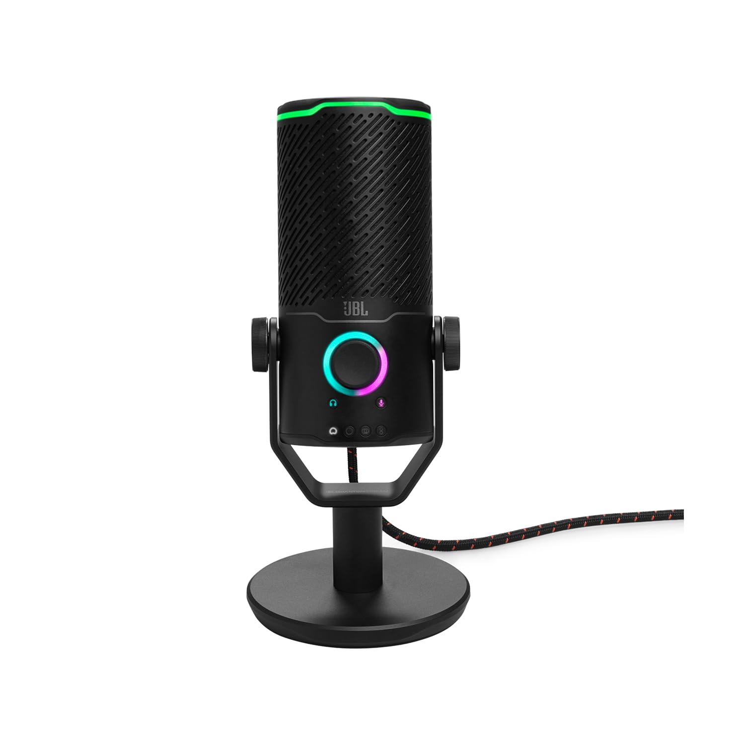 JBL Quantum Stream Studio Triple Condenser USB Microphone with Four Cardioid Pick-Up Patterns for Smooth Streaming, Podcasting, Recording and Gaming, Black
