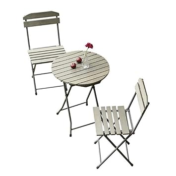 Amazon Com 3 Piece Metal Folding Tables 2 Seater Patio