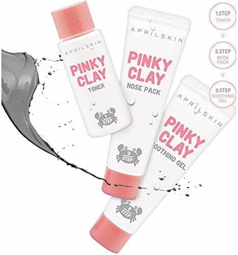 Pinky Clay Nose Pack(25ml), Toner(30ml), Soothing Gel(25ml) Set