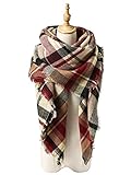 Zando Soft Warm Tartan Plaid Scarf Shawl Cape Blanket Scarves Fashion Wrap