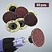 Katzco Roll Lock Sanding and Grinding Discs - 50 Pieces - 2 inch 36 Grit - for Use with Drill and Die Grinder; for any Surface Prep or Finishing Job