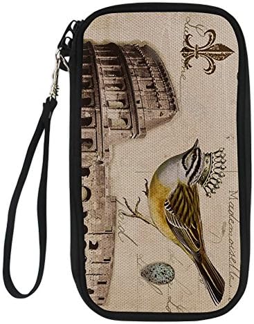 STARTERY Retro Graphic Family Travel Passport Wallet Document Organizer Clutch Bag, graphic 4