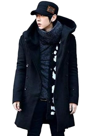 Amazon ケイグラッソ メンズ ロング コート 細身 英国 スタイル