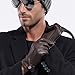 MATSU Men Winter Warm Deerskin Leather 100% Cashmere Lined Motorcycle Driving Dress Leather Gloves M1066